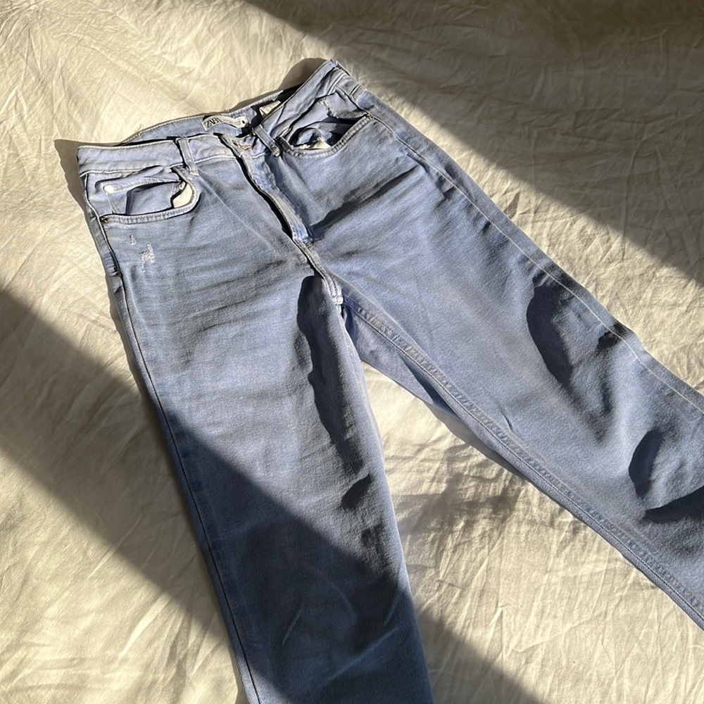 Zara split hem jeans